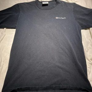 champion black t-shirt small logo